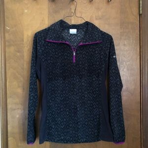 lightweight black Columbia fleece size L